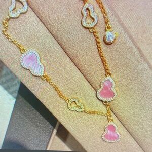 Louis Vuitton Gold and Pink Bracelet